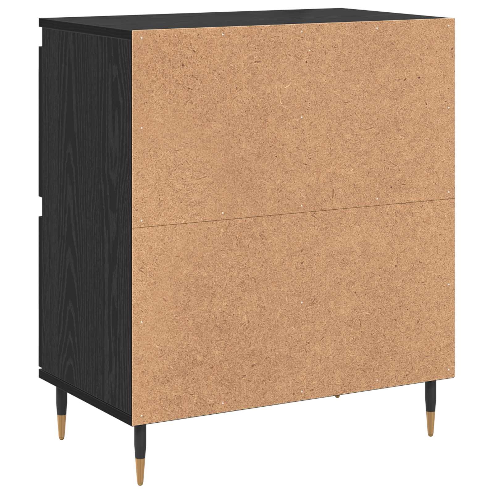 vidaXL Dressoir Zwart Eiken 60 x 35 x 70 cm