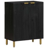 vidaXL Dressoir 60x33x75 cm bewerkt hout zwart