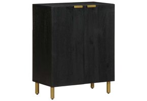 Zwart Dressoir Bewerkt Hout (54% Korting)