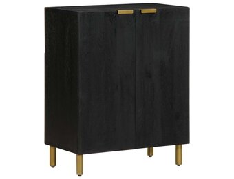 vidaXL Dressoir 60x33x75 cm bewerkt hout zwart