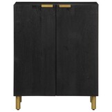 vidaXL Dressoir 60x33x75 cm bewerkt hout zwart
