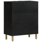 vidaXL Dressoir 60x33x75 cm bewerkt hout zwart