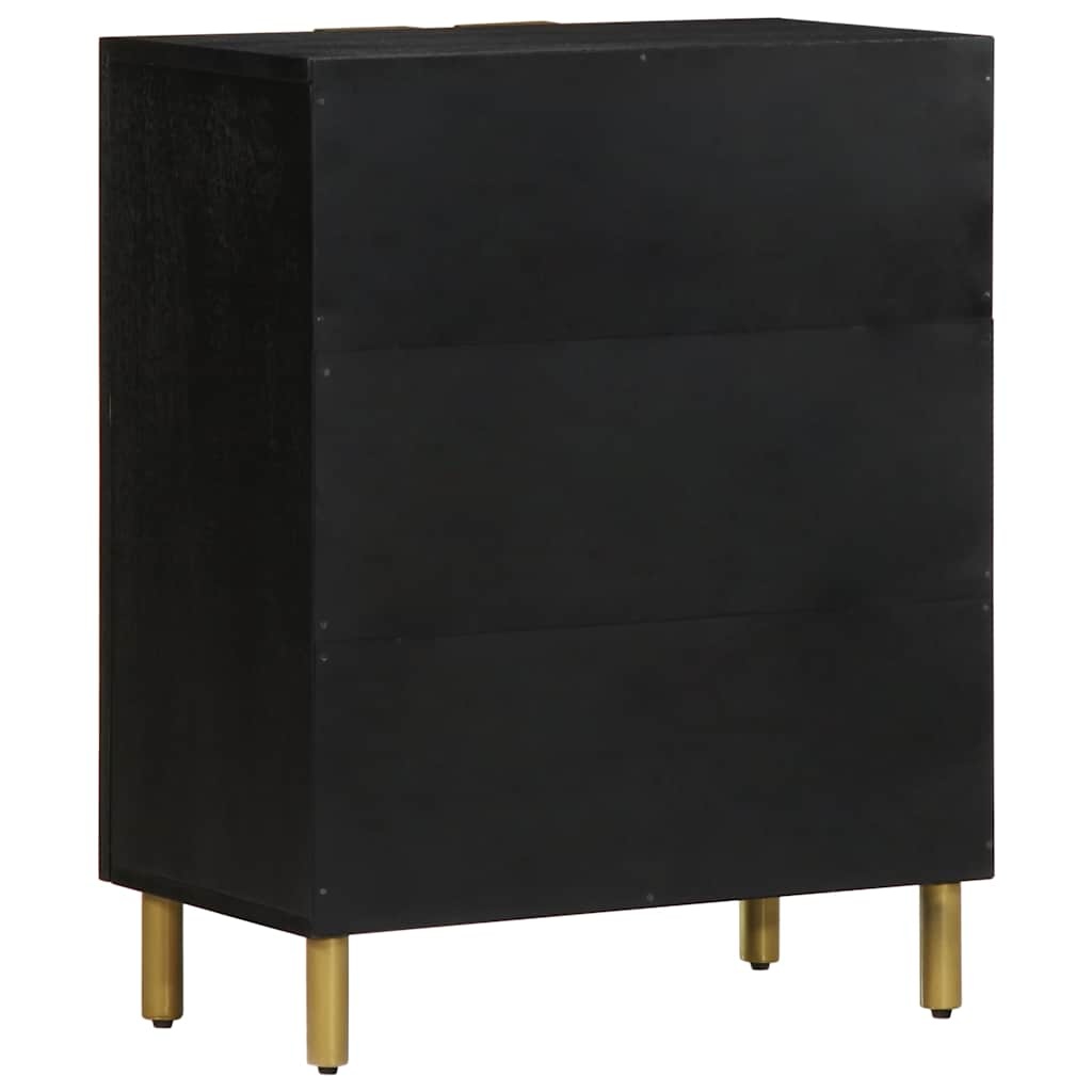 vidaXL Dressoir 60x33x75 cm bewerkt hout zwart