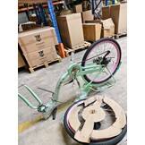 Meisjesfiets 26 inch - 7 versnellingen - mintgroen met roze