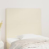 vidaXL Hoofdbord crème 90x5x118/128 cm kunstleer