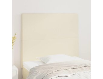 vidaXL Hoofdbord crème 90x5x118/128 cm kunstleer