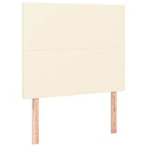 vidaXL Hoofdbord crème 90x5x118/128 cm kunstleer
