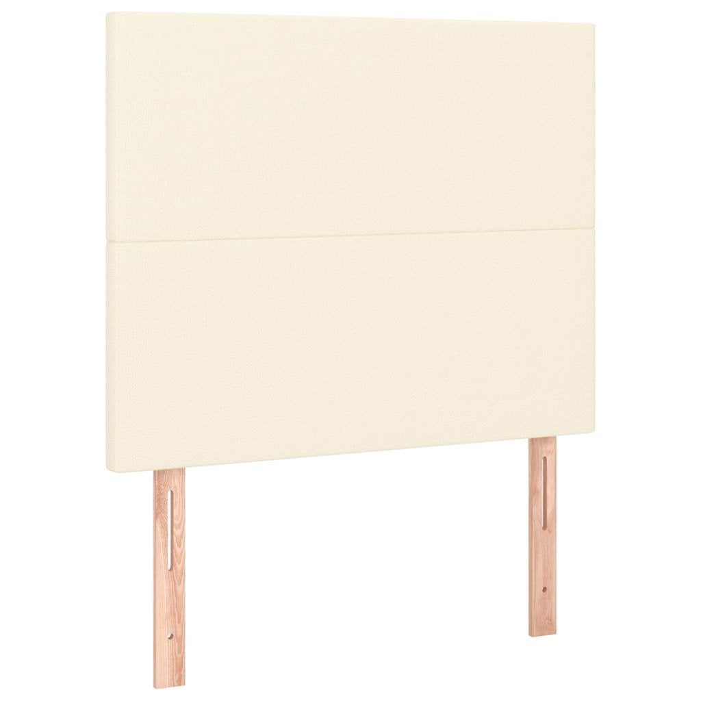 vidaXL Hoofdbord crème 90x5x118/128 cm kunstleer