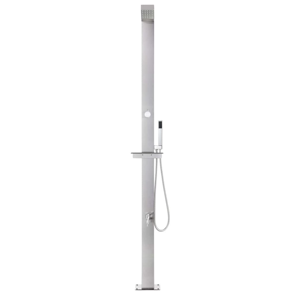 vidaXL Buitendouche 220 cm roestvrij staal