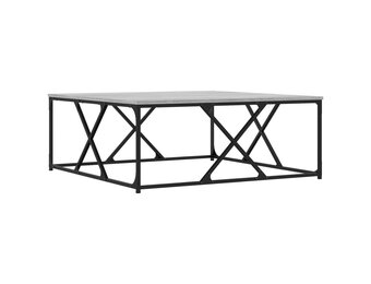 vidaXL Salontafel 100x100x40 cm bewerkt hout grijs sonoma eikenkleurig