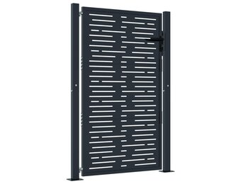 vidaXL Poort 105x130 cm met vierkant staal antracietkleurig