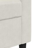 vidaXL Tweezitsbank 120 cm fluweel crèmekleurig