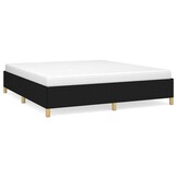 vidaXL Boxspring bed stof zwart 160x200 cm