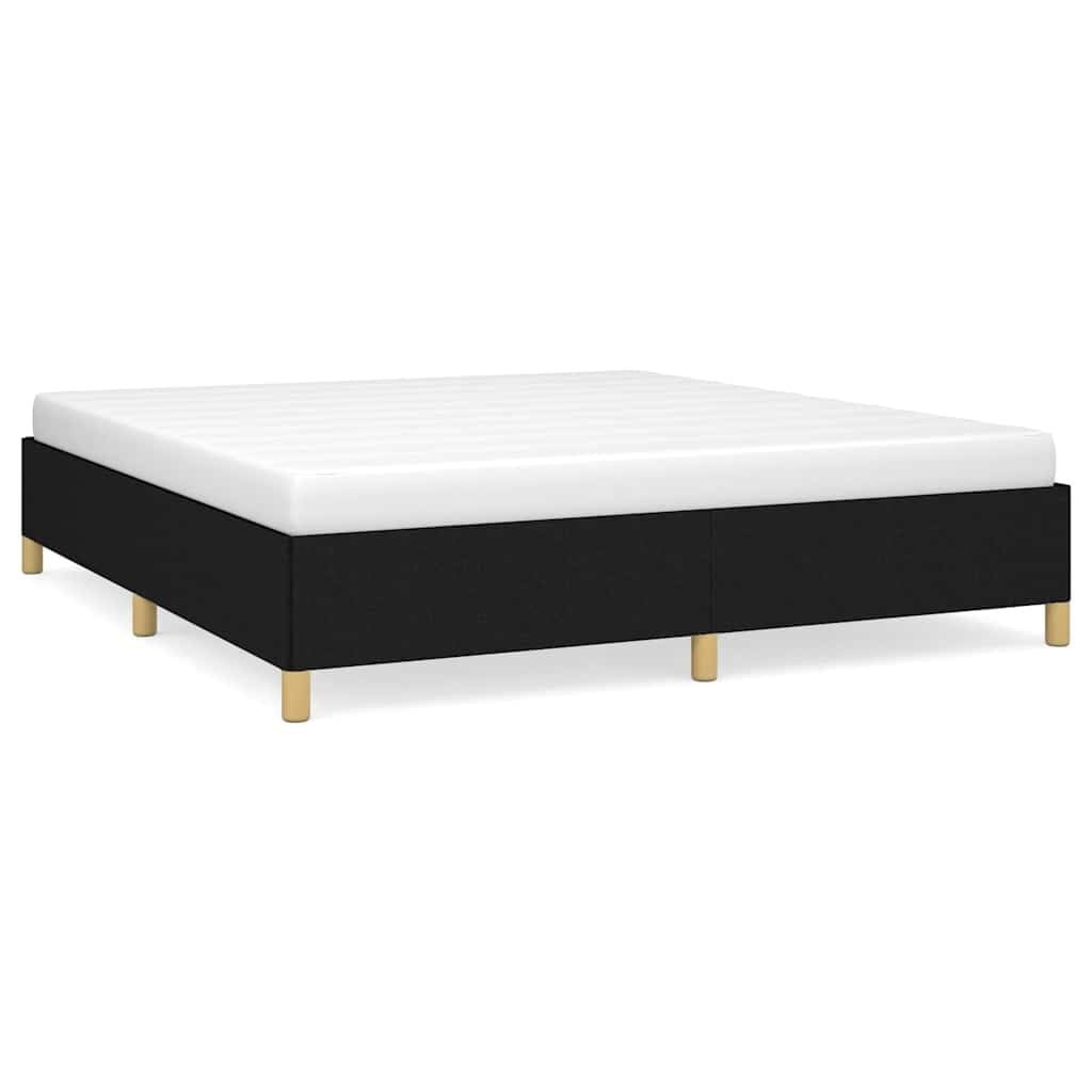 vidaXL Boxspring bed stof zwart 160x200 cm