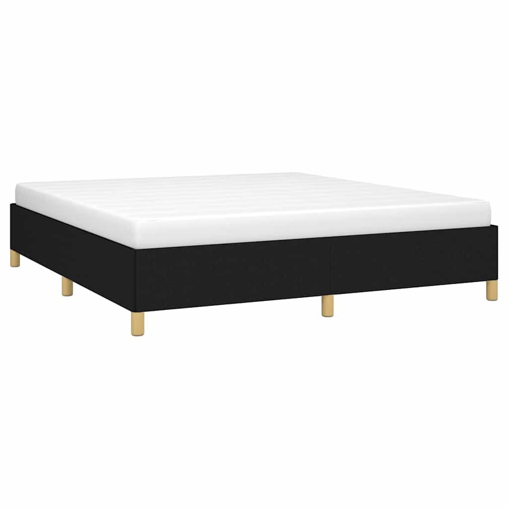 vidaXL Boxspring bed stof zwart 160x200 cm