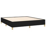 vidaXL Boxspring bed stof zwart 160x200 cm
