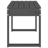 vidaXL Tuinbank 80x38x45 cm massief grenenhout grijs