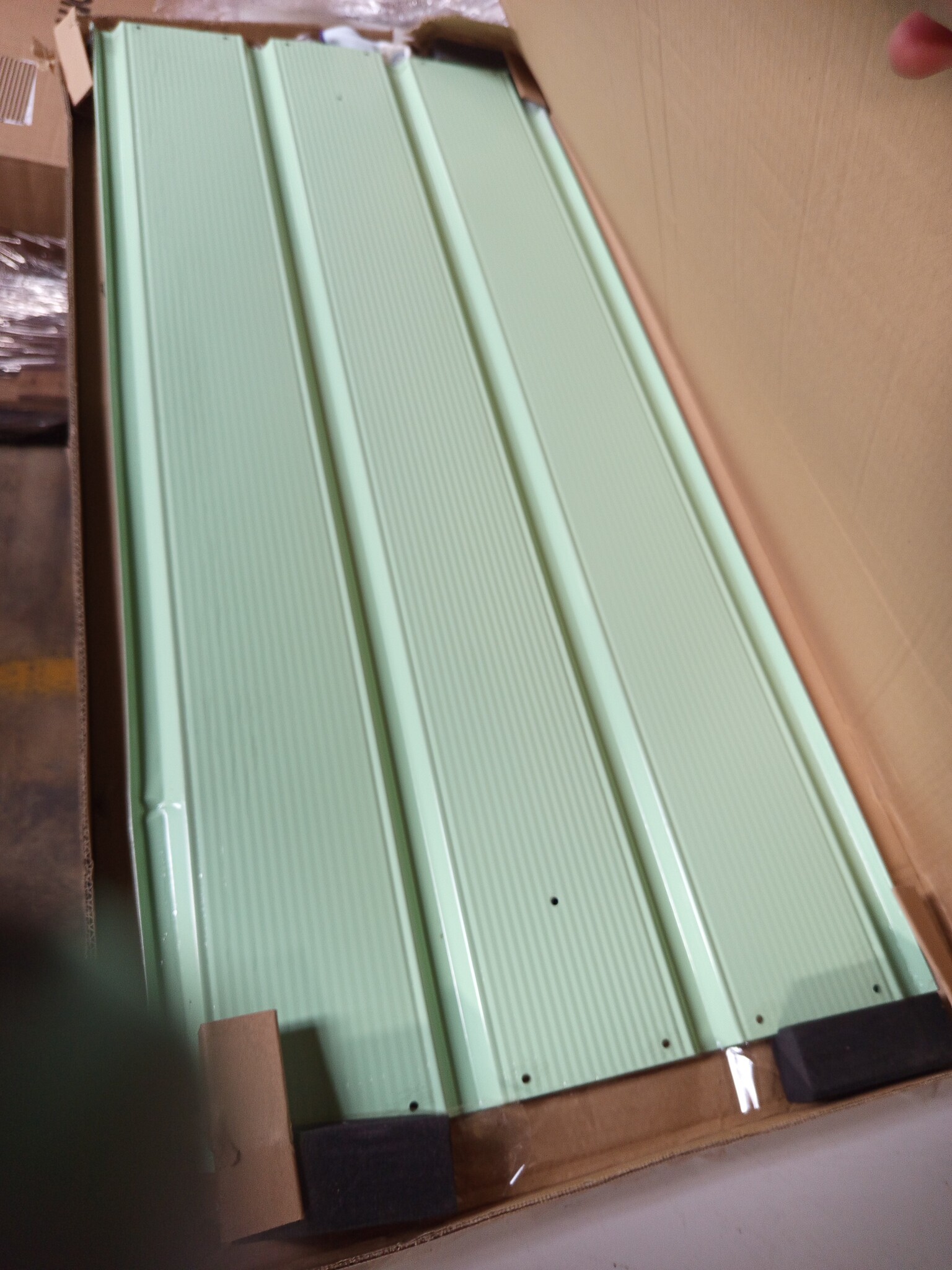 vidaXL Plantenbak Pastelgroen 100 x 50 x 45 cm Gegalvaniseerd staal