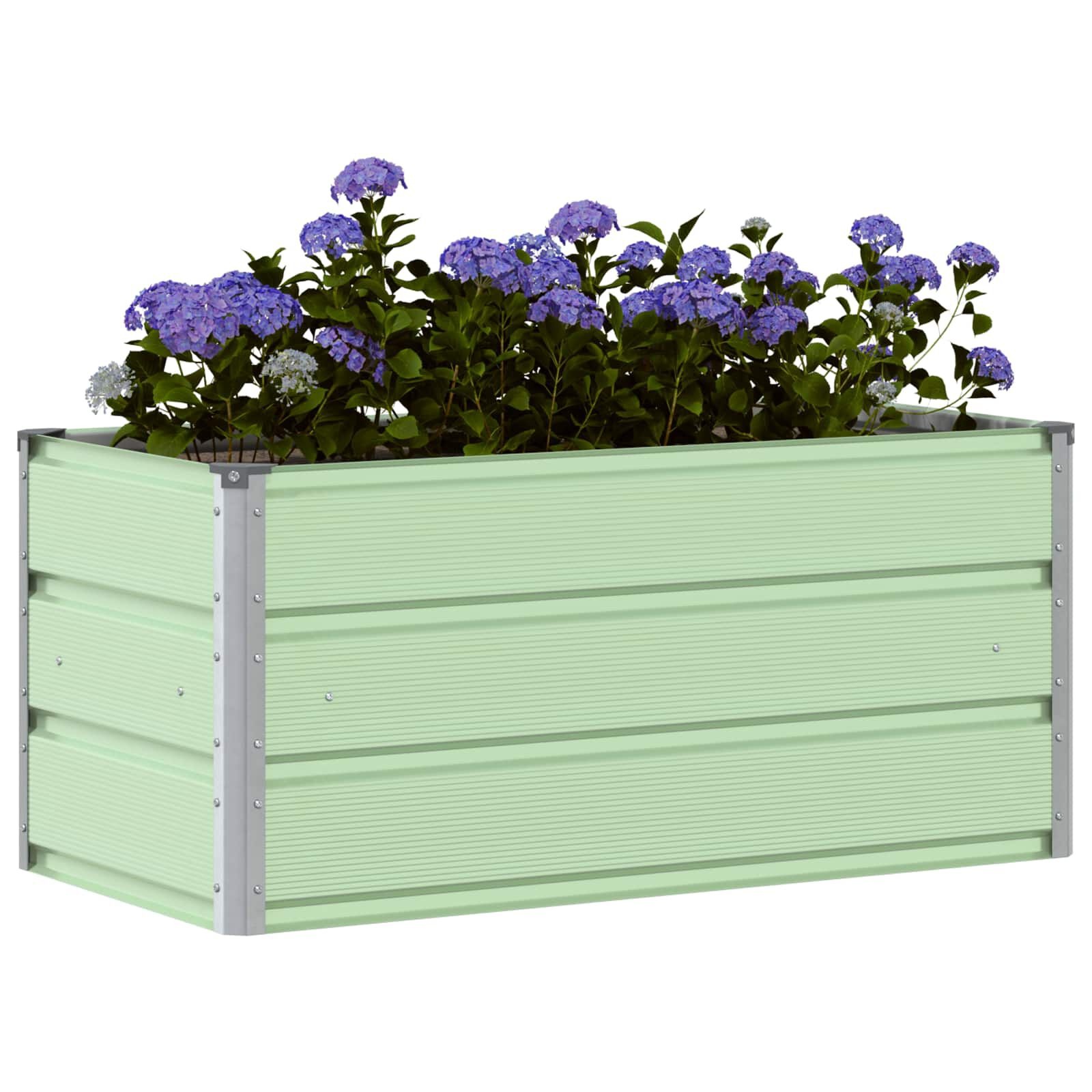 vidaXL Plantenbak Pastelgroen 100 x 50 x 45 cm Gegalvaniseerd staal
