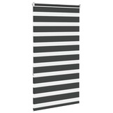 vidaXL Zebra rolgordijn 75x150 cm stofbreedte 70,9 cm zwart