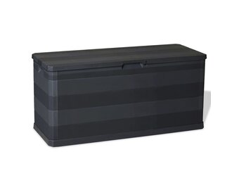 vidaXL Tuinbox 117x45x56 cm zwart