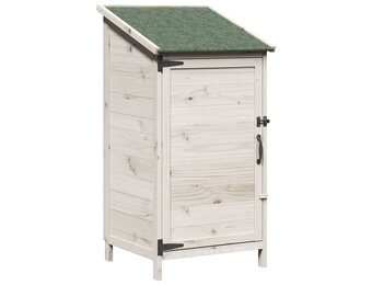 vidaXL Tuinschuur Wit 59,5 x 56 x 113,5 cm Massief Vurenhout