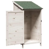 vidaXL Tuinschuur Wit 59,5 x 56 x 113,5 cm Massief Vurenhout