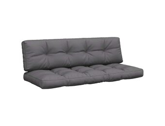 vidaXL Palletkussens 2 st stof antracietkleurig