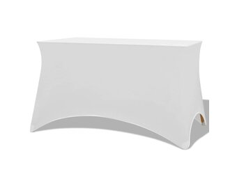 vidaXL Tafelhoes stretch wit 120x60,5x74 cm 2 st