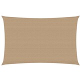 vidaXL Zonnezeil 160 g/m² 3x5 m HDPE taupe