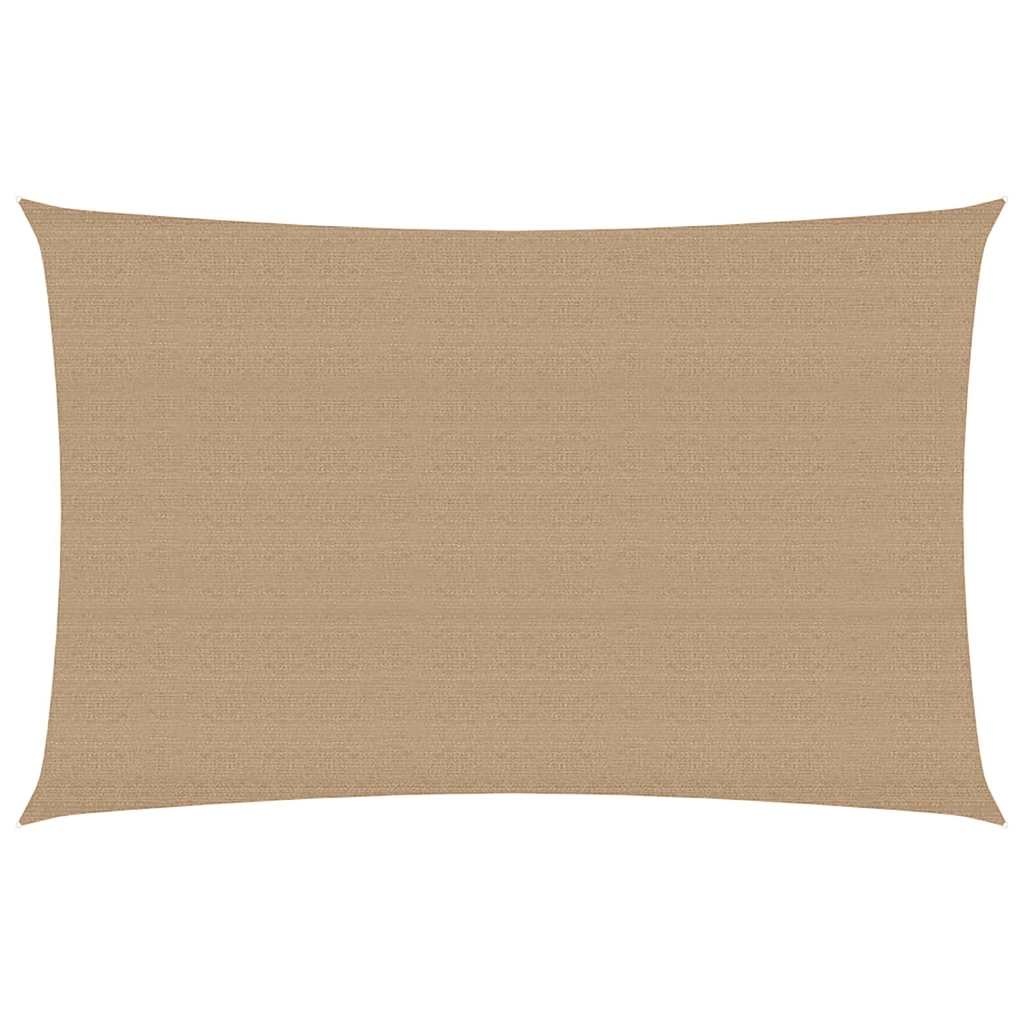 vidaXL Zonnezeil 160 g/m² 3x5 m HDPE taupe