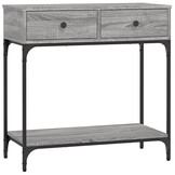 vidaXL Wandtafel 75x34,5x75 cm bewerkt hout grijs sonoma eikenkleurig