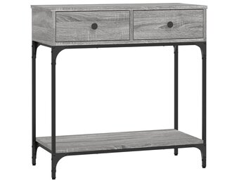 vidaXL Wandtafel 75x34,5x75 cm bewerkt hout grijs sonoma eikenkleurig