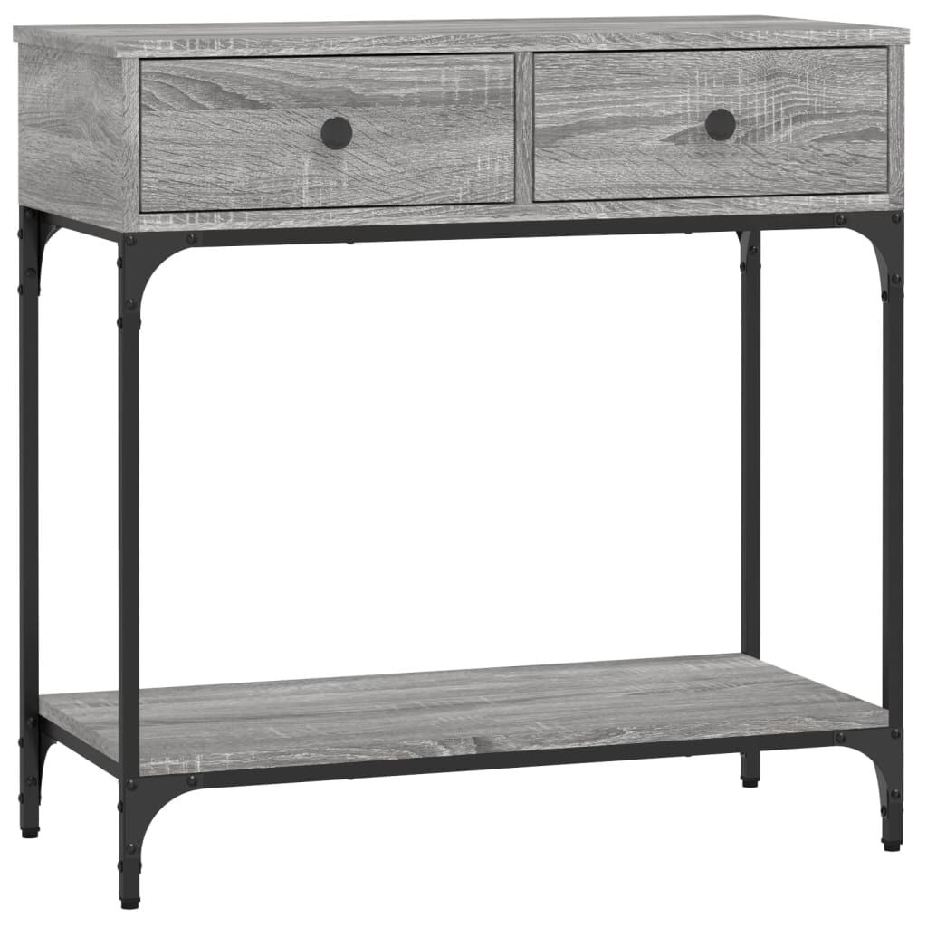vidaXL Wandtafel 75x34,5x75 cm bewerkt hout grijs sonoma eikenkleurig