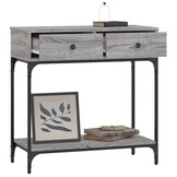 vidaXL Wandtafel 75x34,5x75 cm bewerkt hout grijs sonoma eikenkleurig
