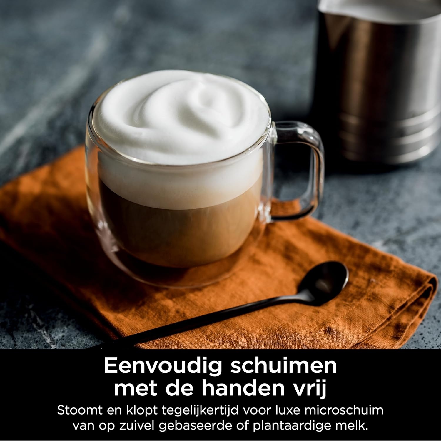 Ninja Luxe Essential 2-in-1 Koffiezetapparaat, Latte, Zilver, ES501EU