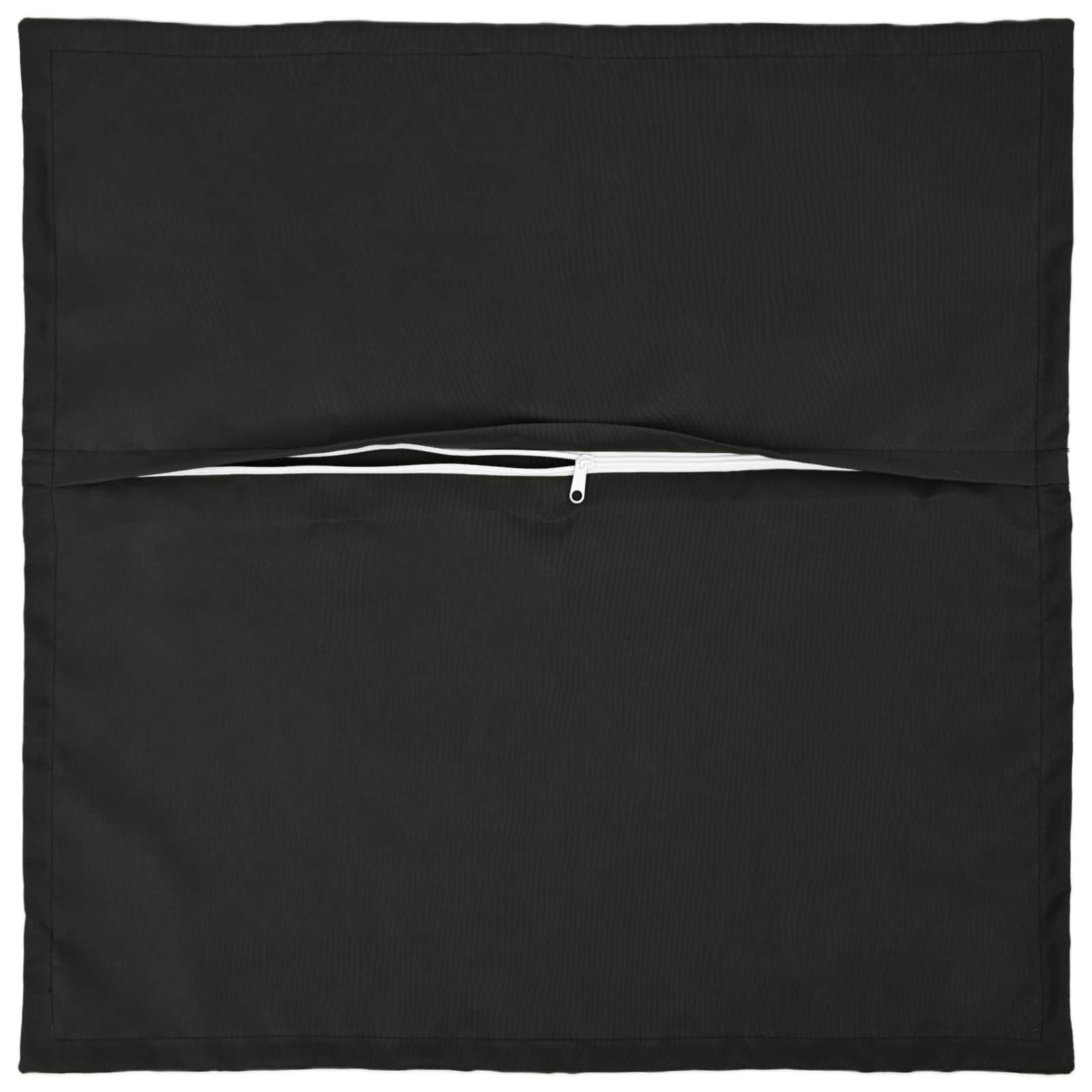 vidaXL Kussensloop 6 st HOUTEN Zwart 70 x 70 cm Polyester