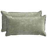 vidaXL Kussensloop 2 st HOUTEN Groen 40 x 80 cm Chenille Stof