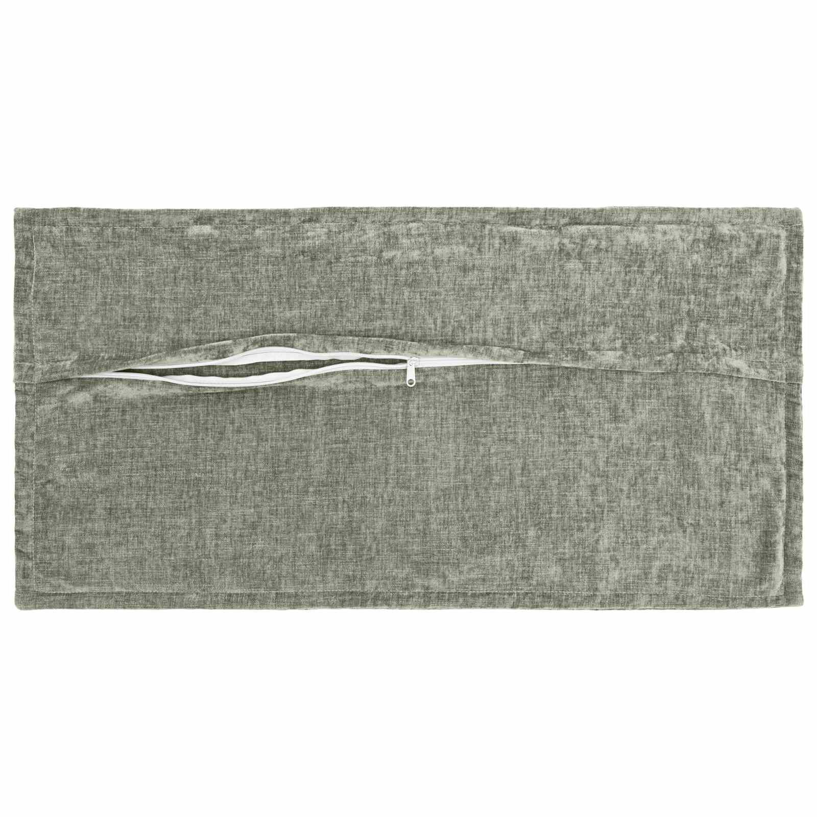 vidaXL Kussensloop 2 st HOUTEN Groen 40 x 80 cm Chenille Stof