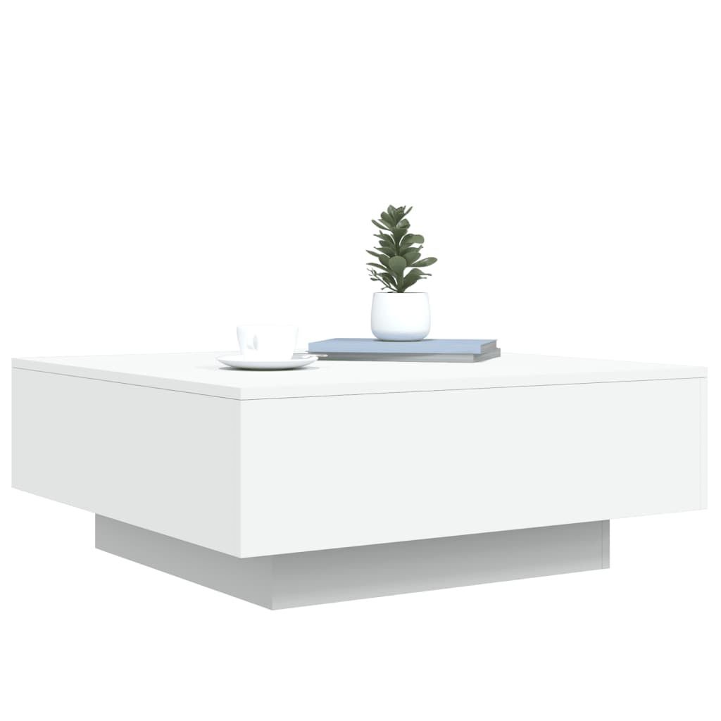 vidaXL Salontafel 80x80x31 cm spaanplaat wit