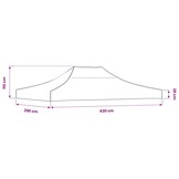 vidaXL Partytentdak 270 g/m² 4,5x3 m blauw