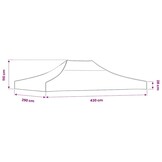 vidaXL Partytentdak 270 g/m² 4,5x3 m blauw