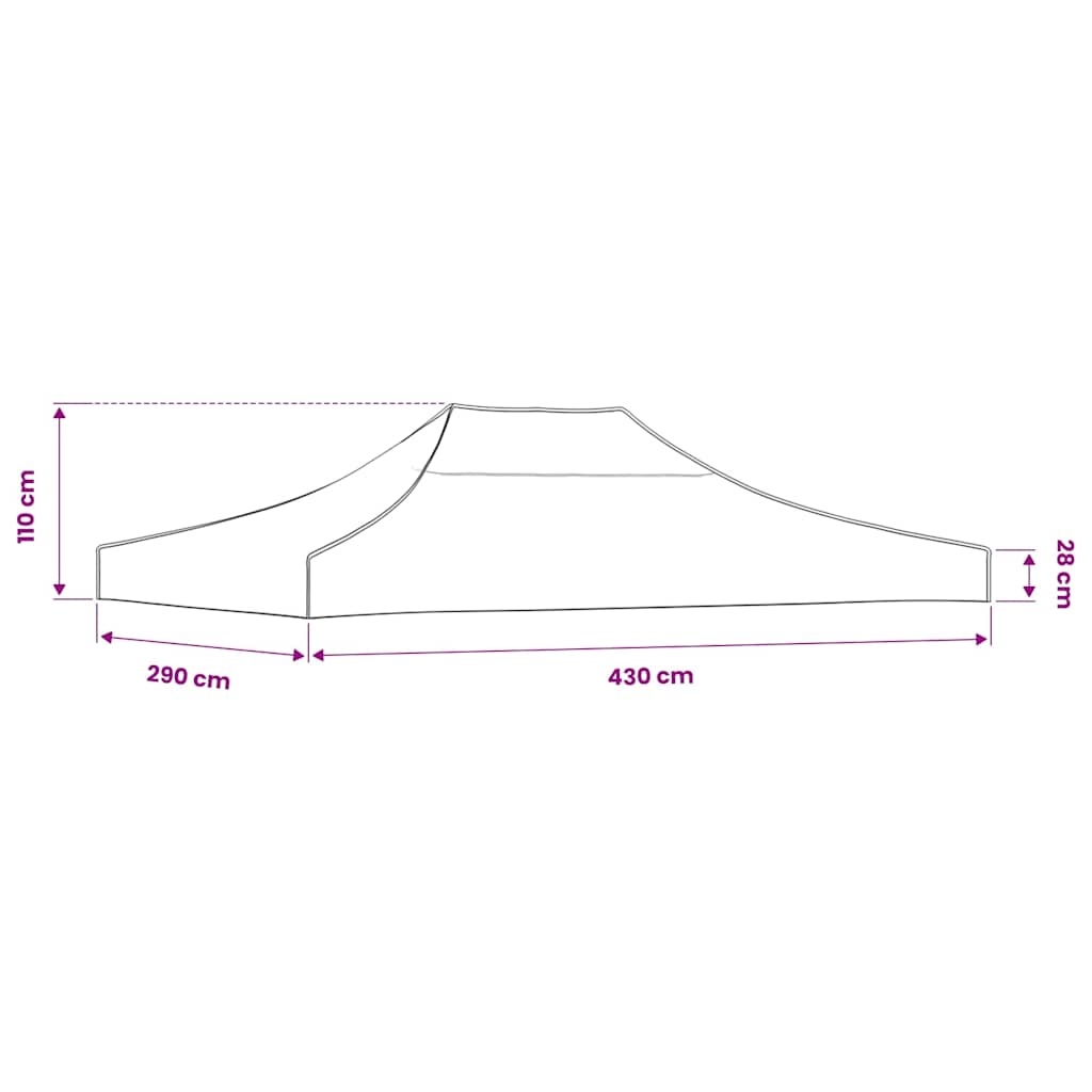 vidaXL Partytentdak 270 g/m² 4,5x3 m blauw