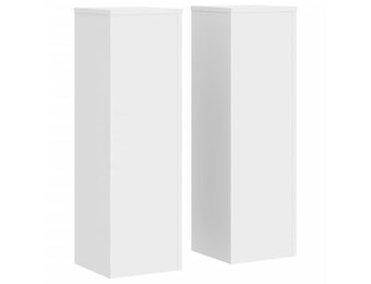 Plantenstandaards Set van 2 - Wit Hout - 30% Korting