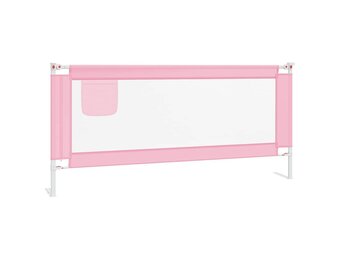 vidaXL Bedhekje peuter 200x25 cm stof roze