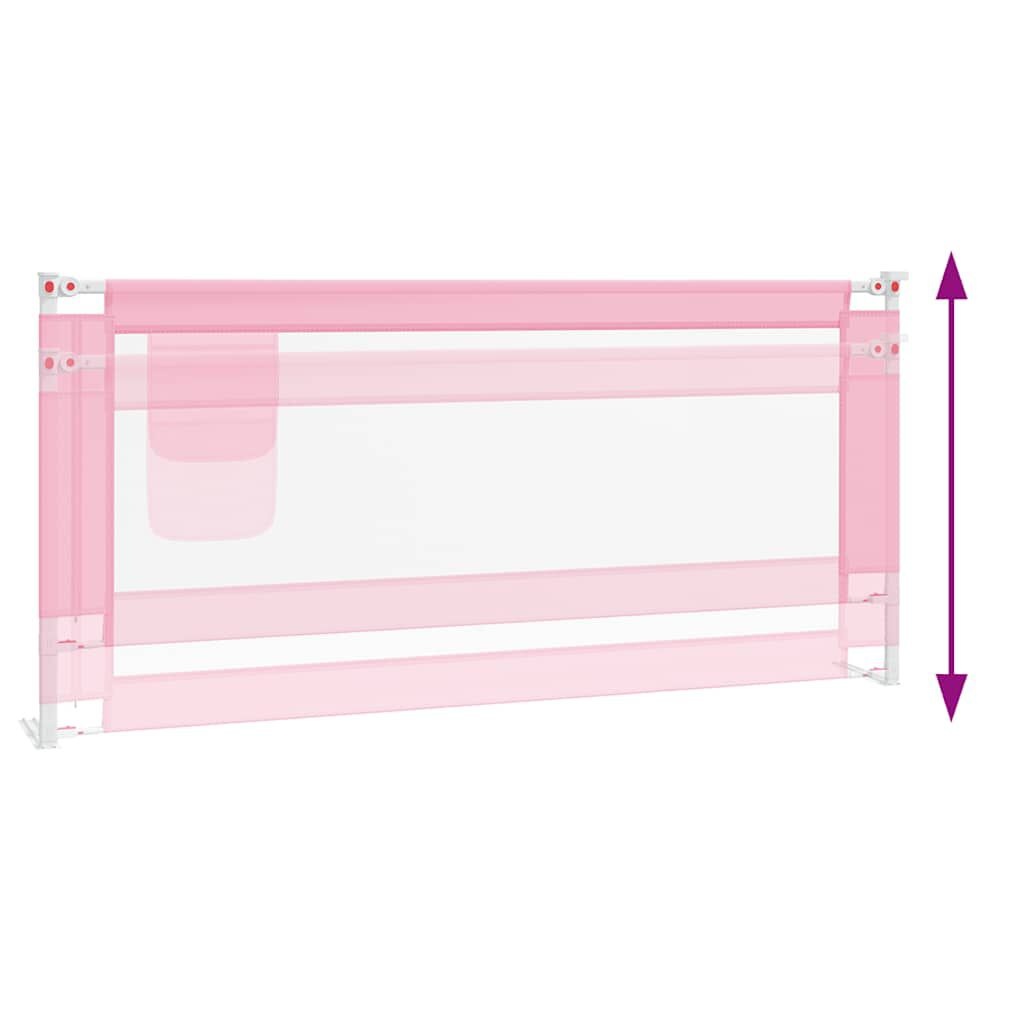 vidaXL Bedhekje peuter 200x25 cm stof roze
