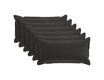 vidaXL Kussensloop 6 st HOUTEN Zwart 40 x 80 cm Polyester