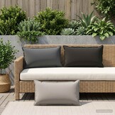vidaXL Kussensloop 6 st HOUTEN Zwart 40 x 80 cm Polyester