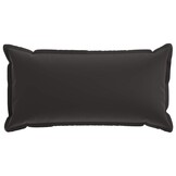 vidaXL Kussensloop 6 st HOUTEN Zwart 40 x 80 cm Polyester