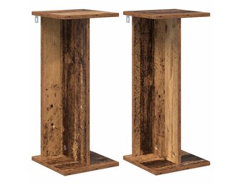 vidaXL Plantenstandaard 2 st Oud hout 25 x 25,5 x 60,5 cm Bewerkt hout